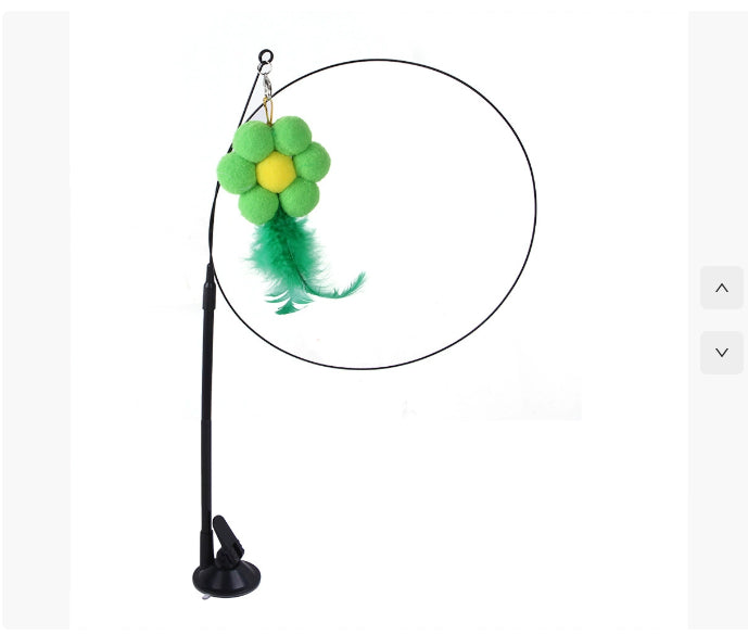 Suction cup interactive cat teaser toy